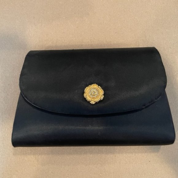 Black Satin Clutch - Picture 3 of 9